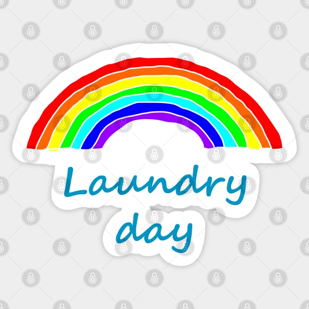 Laundry Day Rainbow Sticker by ellenhenryart